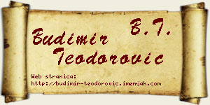 Budimir Teodorović vizit kartica